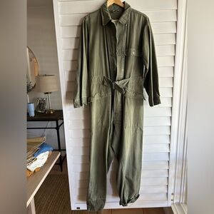 Vintage WWII Army HBT Jumpsuit with 13 Star Buttons